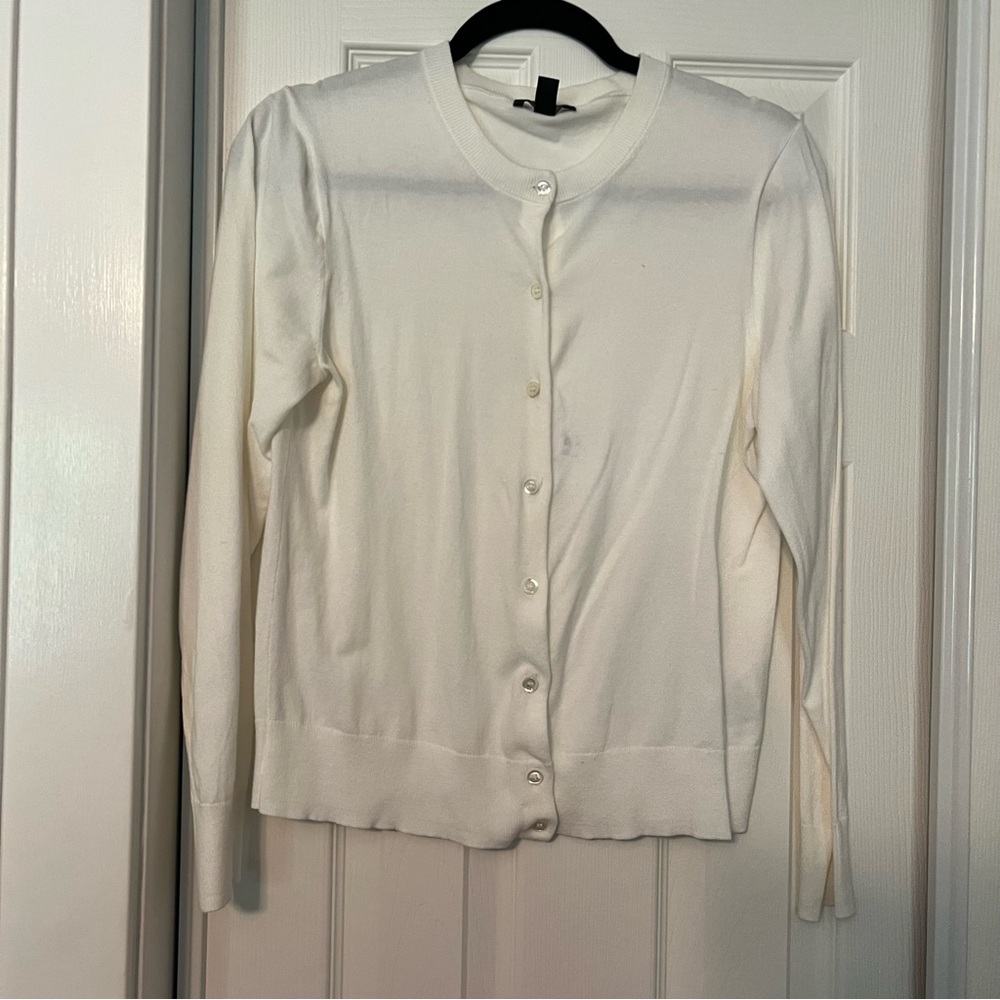 J. Crew white cardigan